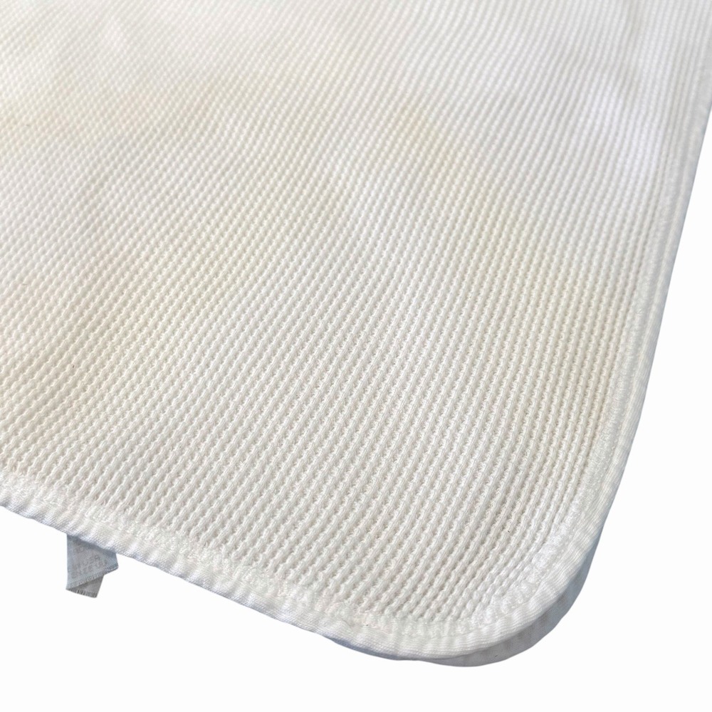 VTG Carters White Receiving Baby Blanket Waffle Weave Swaddle Cotton Lovey 31x26